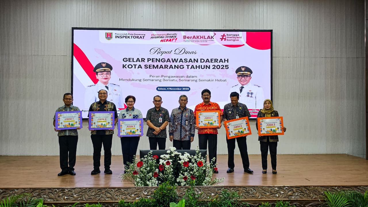 BPKAD Kota Semarang Raih Juara 3 dalam Gelar Pengawasan Daerah Kota Semarang Tahun 2025